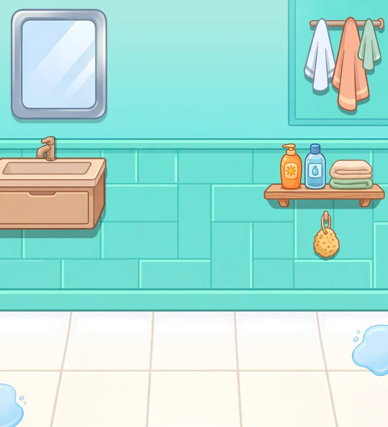 The cozy PALZ bathroom from the game